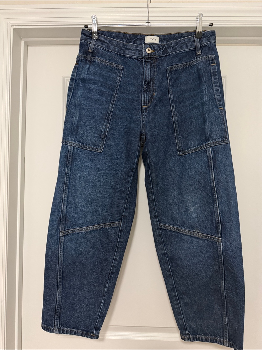 Joe's Jeans Tasteful Utility Barrel Leg Jeans Women’s 30 Dark Wash 100% Cotton